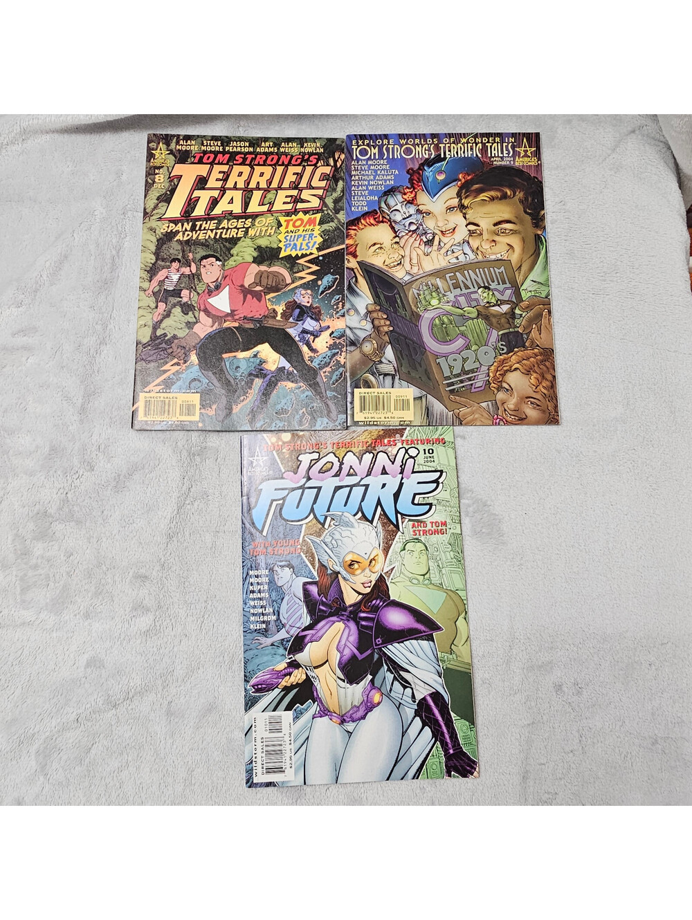 Tom Strongs Terrific Tales #8-10 ABC WildStorm Alan Moore Art Adams Lot of 3